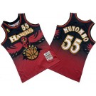 Men's Atlanta Hawks #55 Dikembe Mutombo Red 1996 Throwback Swingman Jersey