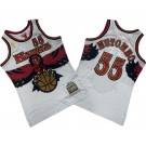 Men's Atlanta Hawks #55 Dikembe Mutombo White 1996 Throwback Swingman Jersey