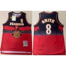 Men's Atlanta Hawks #8 Steve Smith Black Red 1996 Throwback Swingman Jersey