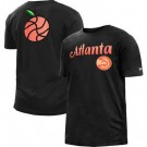 Men's Atlanta Hawks Black 2022 City Edition Brushed Jersey T Shirt