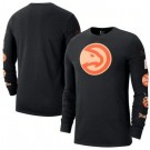 Men's Atlanta Hawks Black 2022 City Edition Essential Expressive Long Sleeve T-Shirt