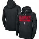 Men's Atlanta Hawks Black 2022 Legend On Court Practice Performance Pullover Hoodie