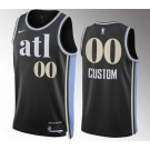 Men's Atlanta Hawks Custom Black 2023 City Icon Heat Press Jersey
