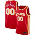 Men's Atlanta Hawks Custom Red Icon Hot Press Jersey