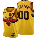 Men's Atlanta Hawks Custom Yellow 2022 City Icon Hot Press Jersey