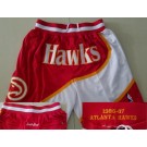 Men's Atlanta Hawks Red 1986 Just Don Shorts