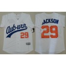 Men's Auburn Tigers #29 Bo Jackson White College Baseball Jersey