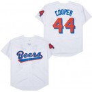 Men's BASEketball Beers #44 Joe Cooper White Baseball Jersey