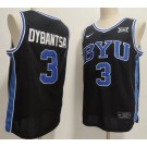 Men's BYU Cougars #3 AJ Dybantsa Black College Basketball Jersey