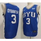 Men's BYU Cougars #3 AJ Dybantsa Blue College Basketball Jersey