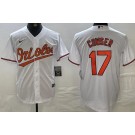 Men's Baltimore Orioles #17 Colton Cowser White Cool Base Jersey