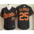 Men's Baltimore Orioles #25 Pete Alonso Black Limited Jersey