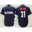 Men's Baltimore Orioles #31 Cedric Mullins Black 2023 City Connect Cool Base Jersey
