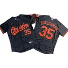 Men's Baltimore Orioles #35 Adley Rutschman Black Authentic Jersey
