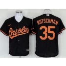 Men's Baltimore Orioles #35 Adley Rutschman Black Cool Base Jersey