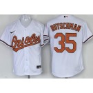 Men's Baltimore Orioles #35 Adley Rutschman White Cool Base Jersey