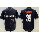 Men's Baltimore Orioles #39 Corbin Burnes Black City Connect Player Number Cool Base Jersey