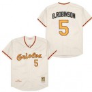 Men's Baltimore Orioles #5 Brooks Robinson Cream 1970 Throwback Jersey