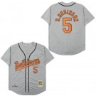 Men's Baltimore Orioles #5 Brooks Robinson Gray 1966 Throwback Jersey
