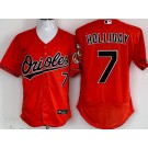 Men's Baltimore Orioles #7 Jackson Holliday Orange Authentic Jersey
