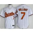 Men's Baltimore Orioles #7 Jackson Holliday Orange Limited Cool Base Jersey