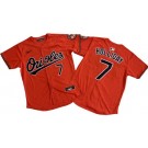 Men's Baltimore Orioles #7 Jackson Holliday Orange Limited Jersey