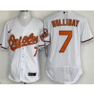 Men's Baltimore Orioles #7 Jackson Holliday White Authentic Jersey