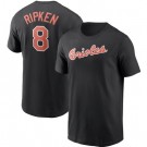 Men's Baltimore Orioles #8 Cal Ripken Black Printed T Shirt 112089