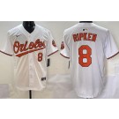 Men's Baltimore Orioles #8 Cal Ripken White Limited Jersey