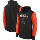 Men's Baltimore Orioles Black Orange Authentic Collection Performance Hoodie