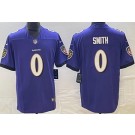 Men's Baltimore Ravens #0 Roquan Smith Limited Purple Vapor Jersey