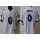Men's Baltimore Ravens #0 Roquan Smith Limited White FUSE Vapor Jersey
