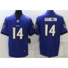 Men's Baltimore Ravens #14 Kyle Hamilton Limited Purple Vapor Jersey