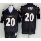 Men's Baltimore Ravens #20 Ed Reed Black Throwback Jersey