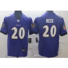 Men's Baltimore Ravens #20 Ed Reed Limited Purple Vapor Untouchable Jersey