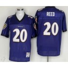 Men's Baltimore Ravens #20 Ed Reed Purple Throwback Jersey