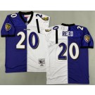 Men's Baltimore Ravens #20 Ed Reed Purple White Split 2004 Throwback Jersey