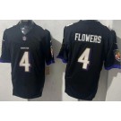 Men's Baltimore Ravens #4 Zay Flowers Limited Black FUSE Vapor Jersey