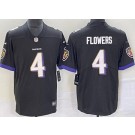 Men's Baltimore Ravens #4 Zay Flowers Limited Black Vapor Jersey