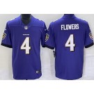 Men's Baltimore Ravens #4 Zay Flowers Limited Purple Vapor Jersey