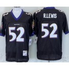 Men's Baltimore Ravens #52 Ray Lewis Black 2000 Throwback Jersey