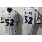 Men's Baltimore Ravens #52 Ray Lewis Limited White FUSE Vapor Jersey
