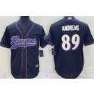 Men's Baltimore Ravens #89 Mark Andrews Limited Black Baseball Jersey