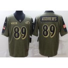 Men's Baltimore Ravens #89 Mark Andrews Limited Olive 2021 Salute To Service Jersey
