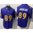 Men's Baltimore Ravens #89 Mark Andrews Limited Purple Alternate FUSE Vapor Jersey