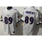 Men's Baltimore Ravens #89 Mark Andrews Limited White FUSE Vapor Jersey