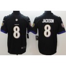 Men's Baltimore Ravens #8 Lamar Jackson Limited Black Vapor Untouchable Jersey