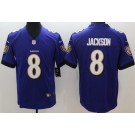 Men's Baltimore Ravens #8 Lamar Jackson Limited Purple Vapor Untouchable Jersey