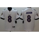 Men's Baltimore Ravens #8 Lamar Jackson Limited White Vapor Untouchable Jersey