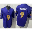 Men's Baltimore Ravens #9 Justin Tucker Limited Purple Alternate FUSE Vapor Jersey